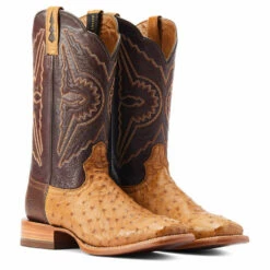 Ariat Ostrich Boots Antique Saddle -cowboy boots shop 10044419 pair