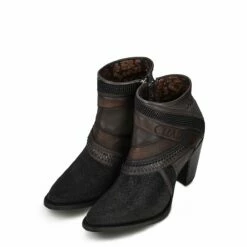 Stingray Women's Black Booties -cowboy boots shop 3F86MA NEGRO 08
