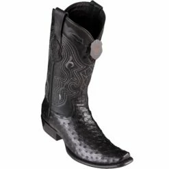 Ostrich Black Exotic Cowboy Boots