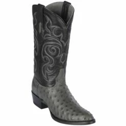 Grey Ostrich Boots