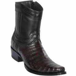 Short Ankle Cowboy Boots - Black Cherry