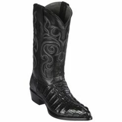Black Caiman Tail Cowboy Boots