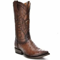 Ostrich Boots - Flame Brown