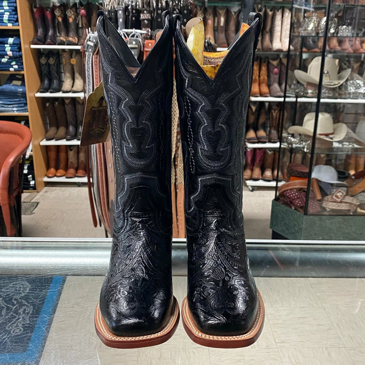 Women's Hand Tooled Boots - Print 3 Women's Hand Tooled Boots - Print - Image 3