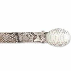 Natural Python Snakeskin Cowboy Belt