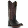 Corral Brown Caiman Square Toe Boot