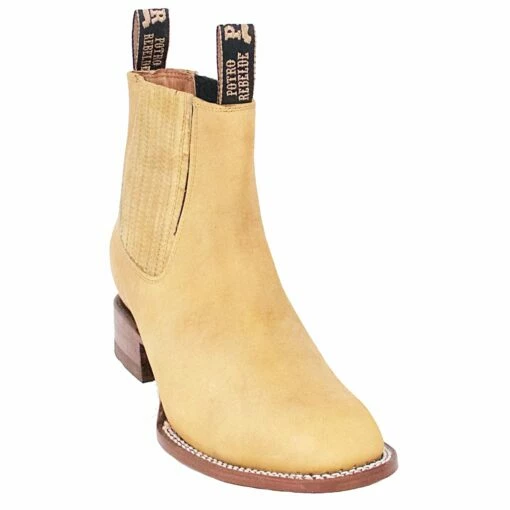 Honey Suede Charro Square Toe Boots 3 Honey Suede Charro Square Toe Boots -cowboy boots shop PR68B6251