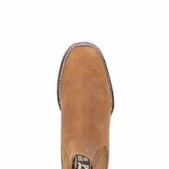 Papaya Suede Charro Square Toe Boots -cowboy boots shop PR68B6363 toe
