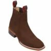 Brown Ankle Square Toe Boots