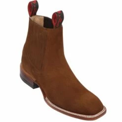 Botin Charro Suede Ankle Toe Square Boots - Shedron