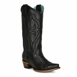Corral Black Cowgirl Boots - Snip Toe