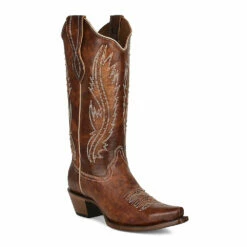 Corral Circle G Tan Snip Toe Cowgirl Boots